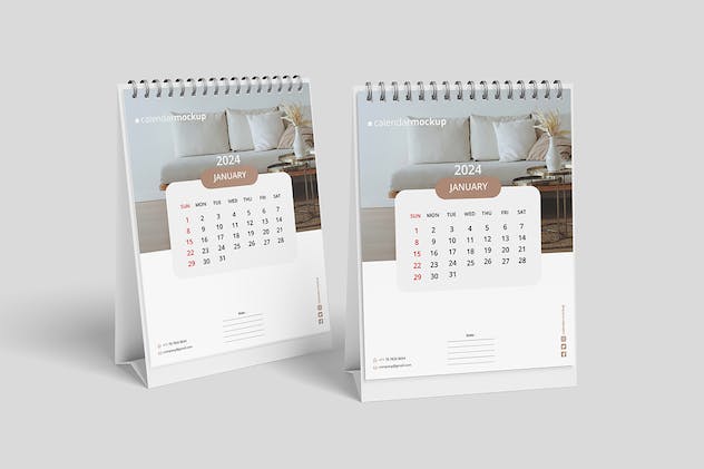 second preview of 'Premium Desk Calendar Mockup  Free Download'