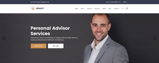 second preview of 'Premium Ernast Finance PSD Template  Free Download'