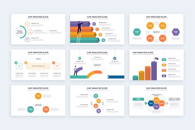 third preview of 'Premium Business Gap Analysis Illustrator Infographics  Free Download'