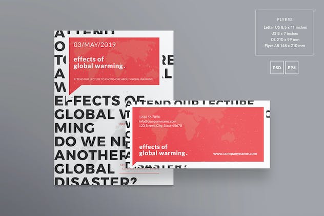 second preview of 'Premium Global Warming Conference Flyer and Poster Template  Free Download'