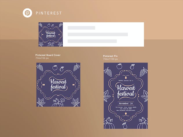 third preview of 'Premium Harvest Festival Social Media Pack Template  Free Download'