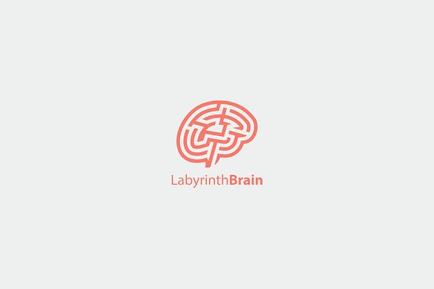 third preview of 'Premium Labyrinth Brain Logo  Free Download'