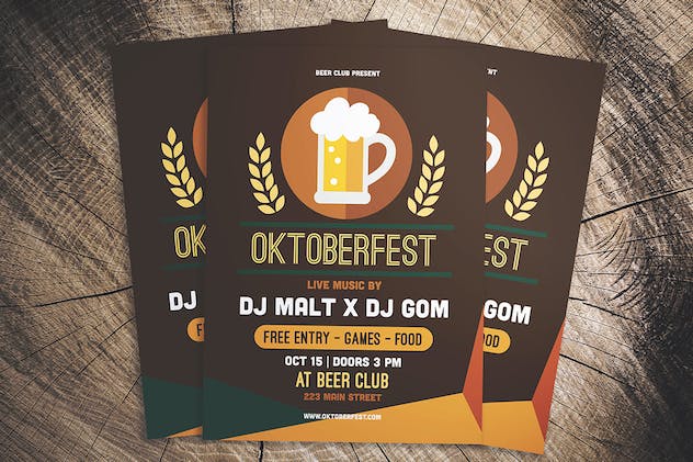 fourth preview of 'Premium Oktoberfest Flyer  Free Download'