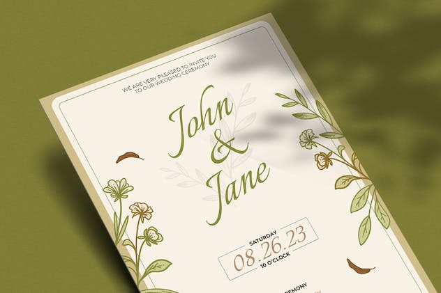 second preview of 'Premium Pekan Wedding Invitation Flyer  Free Download'