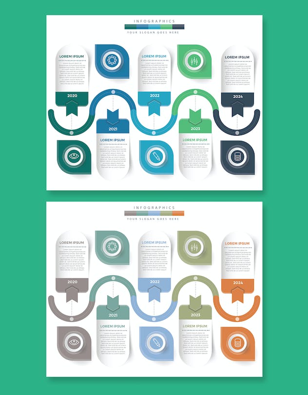 second preview of 'Premium Timeline Infographics  Free Download'