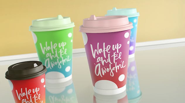fourth preview of 'Premium Paper Cup Mockup  Free Download'