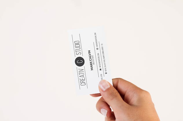 fourth preview of 'Premium Hand Business Card Mock Up Vol. 08  Free Download'