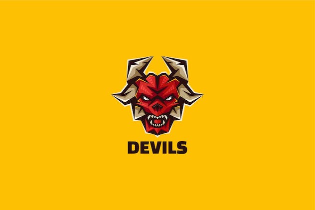third preview of 'Premium Devil’s Mascot Logo Template  Free Download'