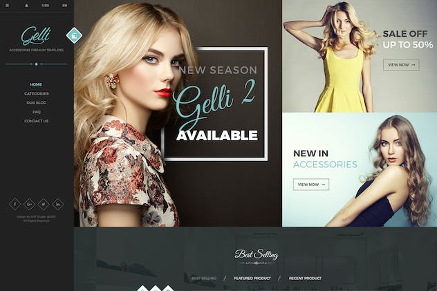 third preview of 'Premium Gelli – E-commerce PSD Template  Free Download'