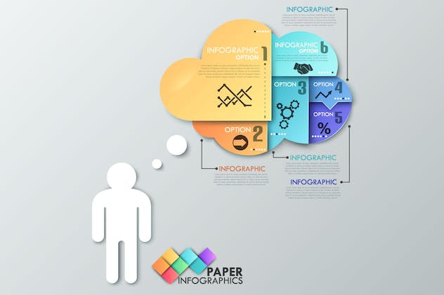 third preview of 'Premium 10 Paper Infographics  Free Download'