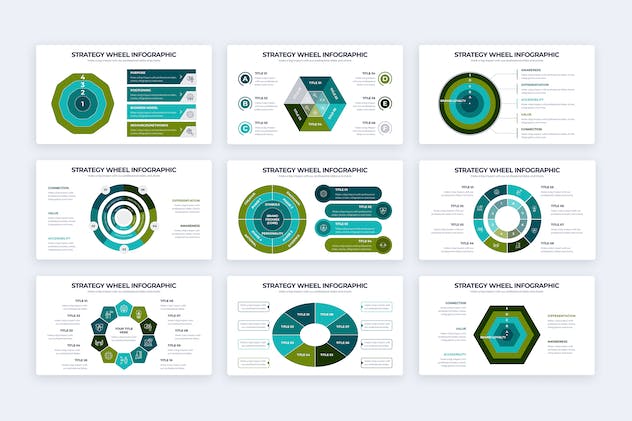 fourth preview of 'Premium Business Strategy Wheel Illustrator Infographics  Free Download'