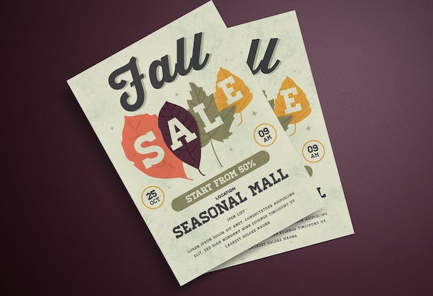 third preview of 'Premium Fall Sale Flyer  Free Download'