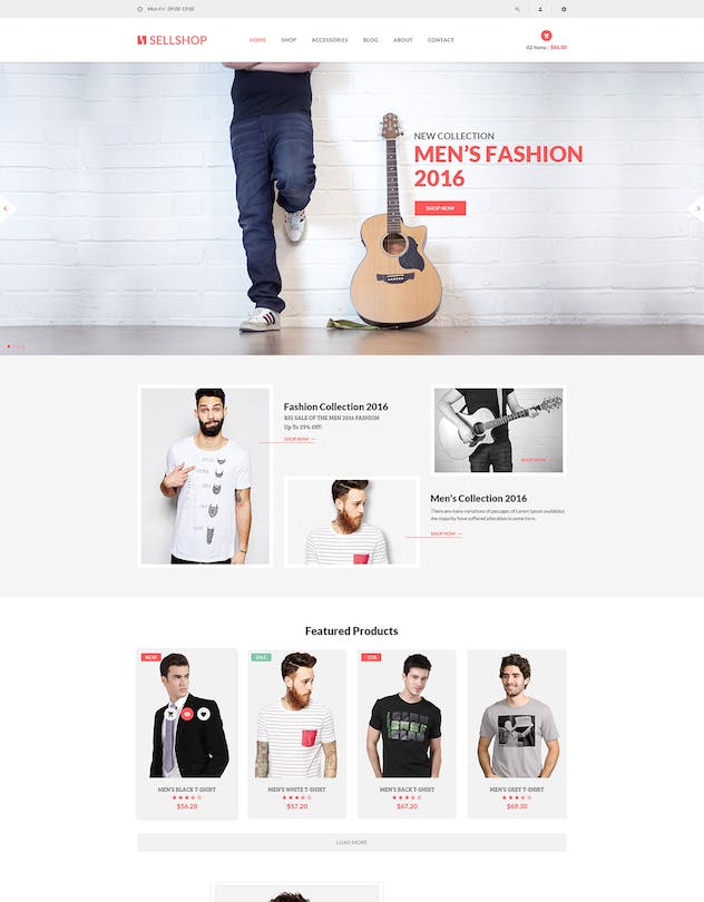 third preview of 'Premium SellShop Ecommerce PSD Template  Free Download'