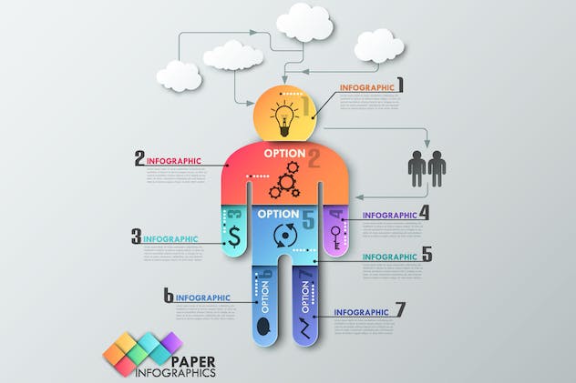 second preview of 'Premium 10 Paper Infographics  Free Download'