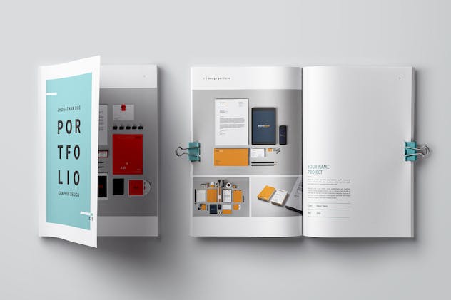 fourth preview of 'Premium Graphic Design Portfolio Template  Free Download'