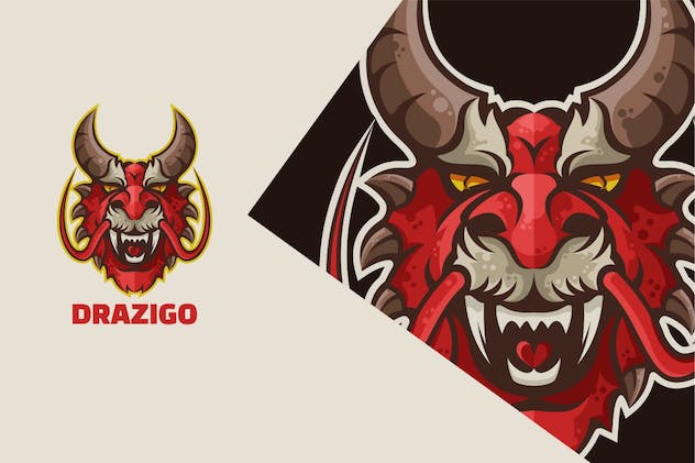 third preview of 'Premium Dragon Mascot Logo Template  Free Download'