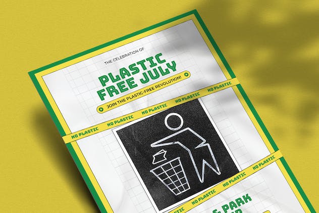 second preview of 'Premium Tanda Plastic Free July Flyer  Free Download'