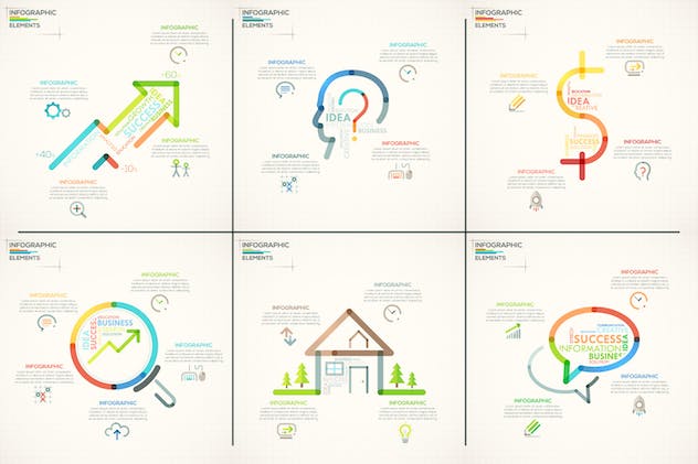 fourth preview of 'Premium Outline Infographic  Free Download'