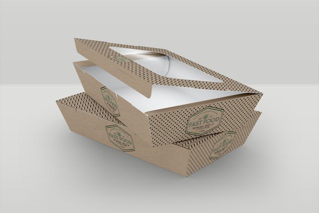 second preview of 'Premium Fast Food Boxes Vol 10 Take Out Packaging Mockups  Free Download'