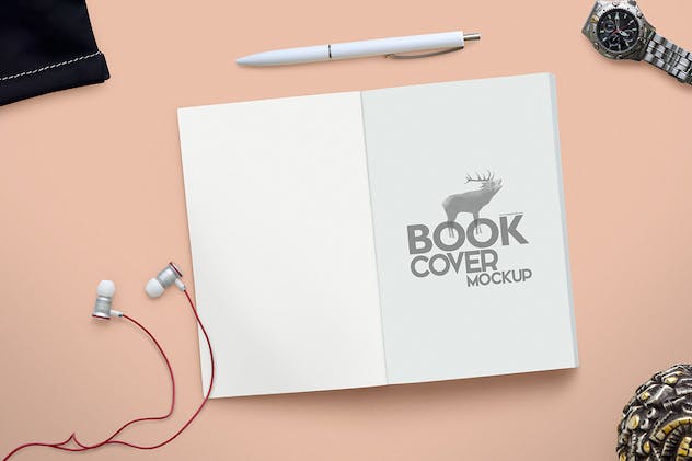 third preview of 'Premium Book Cover Mockups Scene  Free Download'