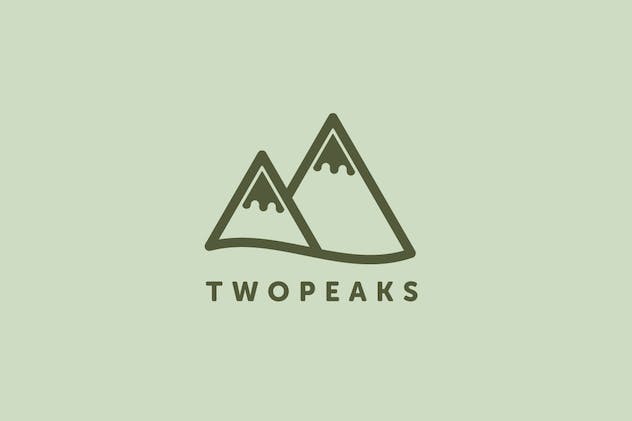 second preview of 'Premium Two Peaks Logo Template  Free Download'
