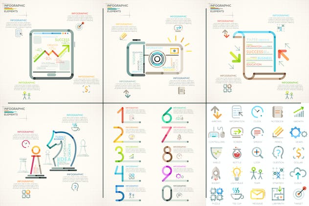 third preview of 'Premium Outline Infographic  Free Download'