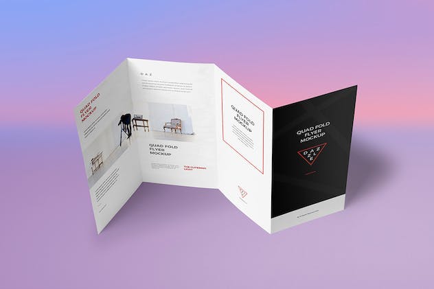 fourth preview of 'Premium 4 Fold Brochure Mockups  Free Download'