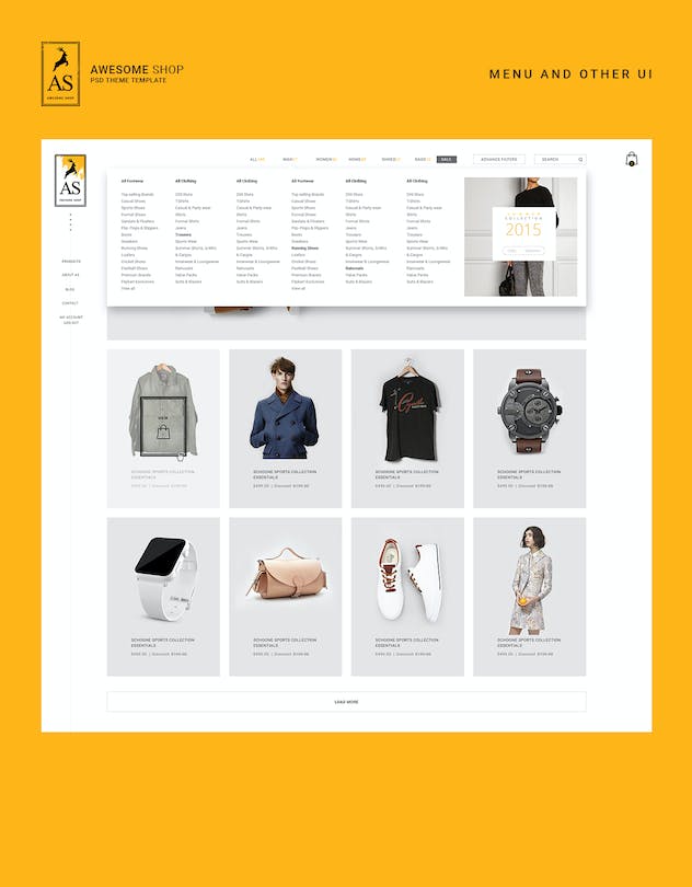 fourth preview of 'Premium Awesome Shop PSD Template  Free Download'