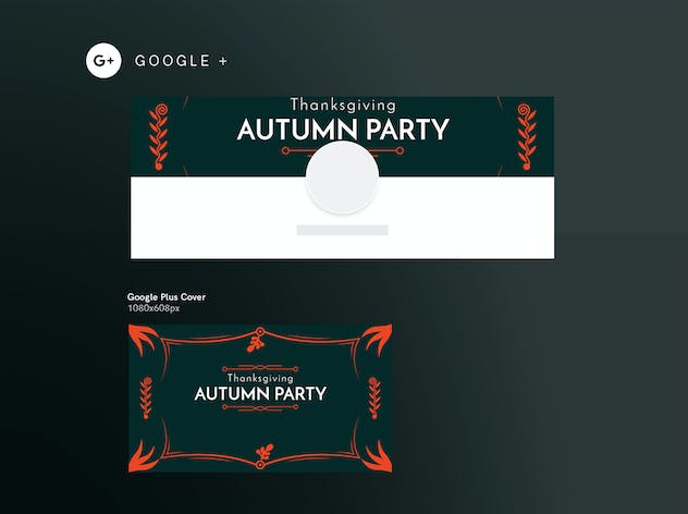 third preview of 'Premium Thanksgiving Party Social Media Pack Template  Free Download'