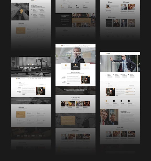 second preview of 'Premium Trust Lawyer Attorney Business PSD Template  Free Download'