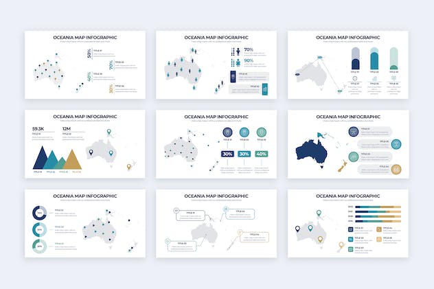 third preview of 'Premium Education Oceania Map Illustrator Infographics  Free Download'