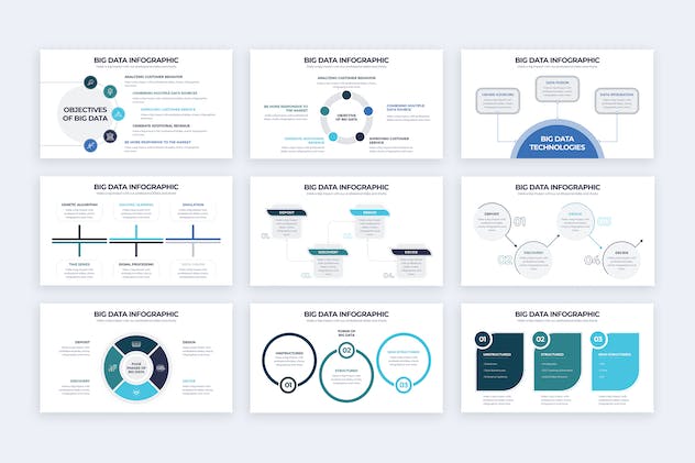 third preview of 'Premium Business Big Data Illustrator Infographics  Free Download'