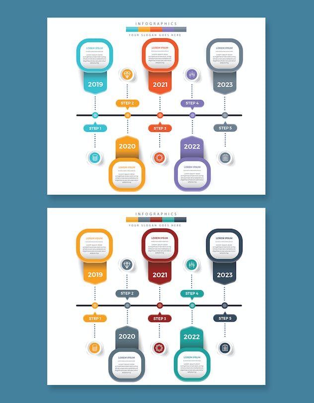 third preview of 'Premium Timeline Infographic Design  Free Download'