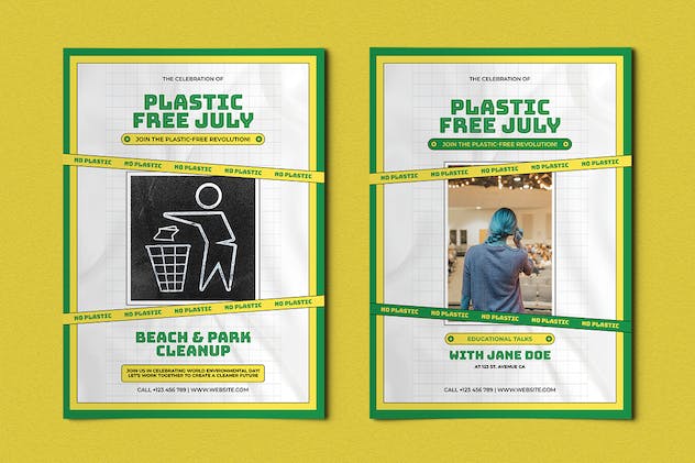 fourth preview of 'Premium Tanda Plastic Free July Flyer  Free Download'