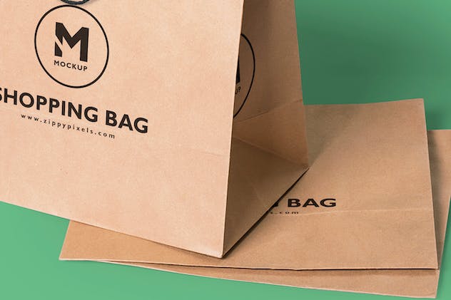 second preview of 'Premium 5 Paper Shopping Bag Mockups  Free Download'