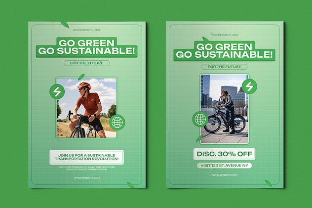 third preview of 'Premium Selom Sustainable Transportation Flyer  Free Download'