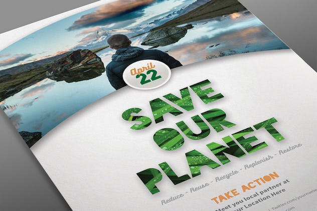 third preview of 'Premium Earth Day Flyer Template  Free Download'