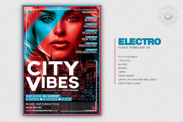 second preview of 'Premium Electro Flyer Template V3  Free Download'