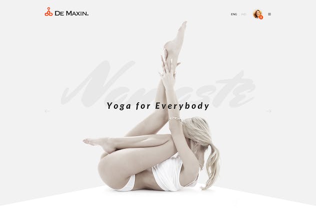 second preview of 'Premium De Maxin Yoga PSD Template  Free Download'