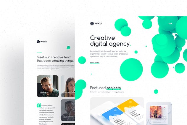 fourth preview of 'Premium Woox Creative Digital Agency PSD Template  Free Download'