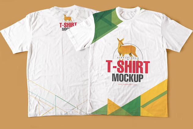 fourth preview of 'Premium Modish Round Neck T-Shirts Mockups  Free Download'