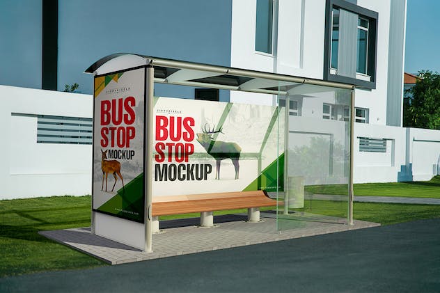 fourth preview of 'Premium Bus Stand Mockups  Free Download'