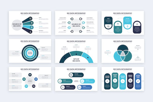 second preview of 'Premium Business Big Data Illustrator Infographics  Free Download'