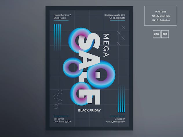 third preview of 'Premium Black Friday Sale Flyer and Poster Template  Free Download'