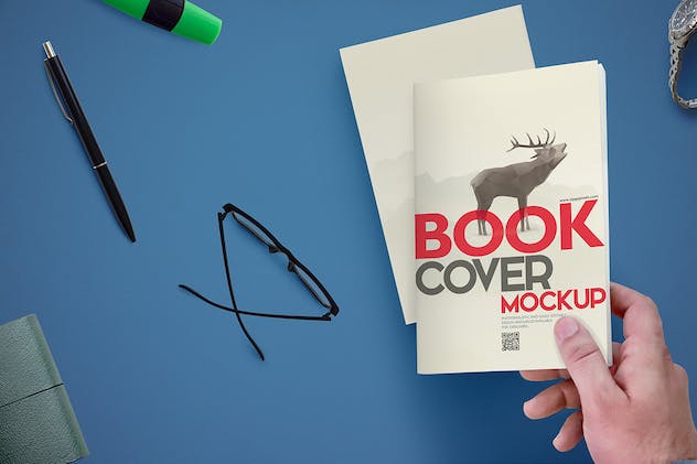 second preview of 'Premium Book Cover Mockups Scene  Free Download'