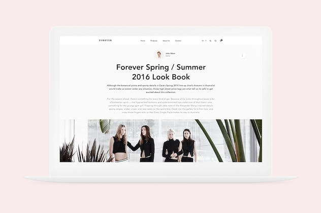 third preview of 'Premium Forever Fashion Theme – UX/UI  Free Download'
