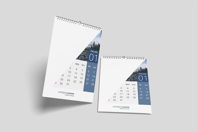 third preview of 'Premium Wall Calendar Mockup  Free Download'