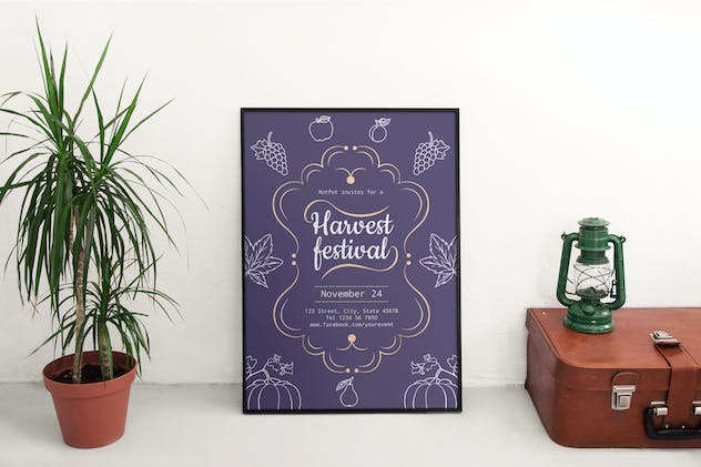 second preview of 'Premium Harvest Festival Flyer and Poster Template  Free Download'