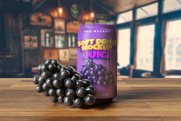 third preview of 'Premium Product Juice Can Mockup  Free Download'