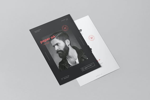 third preview of 'Premium Paper A4 Mock Up  Free Download'